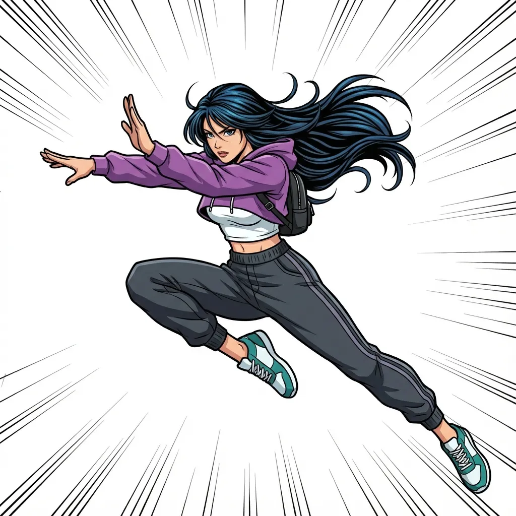 Woman practicing self-defense escape techniques